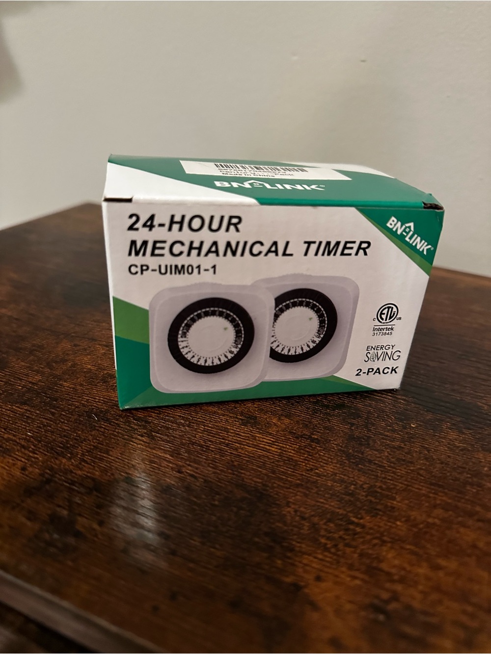 24-Hour Mechanical Timer - White and Green Packaging